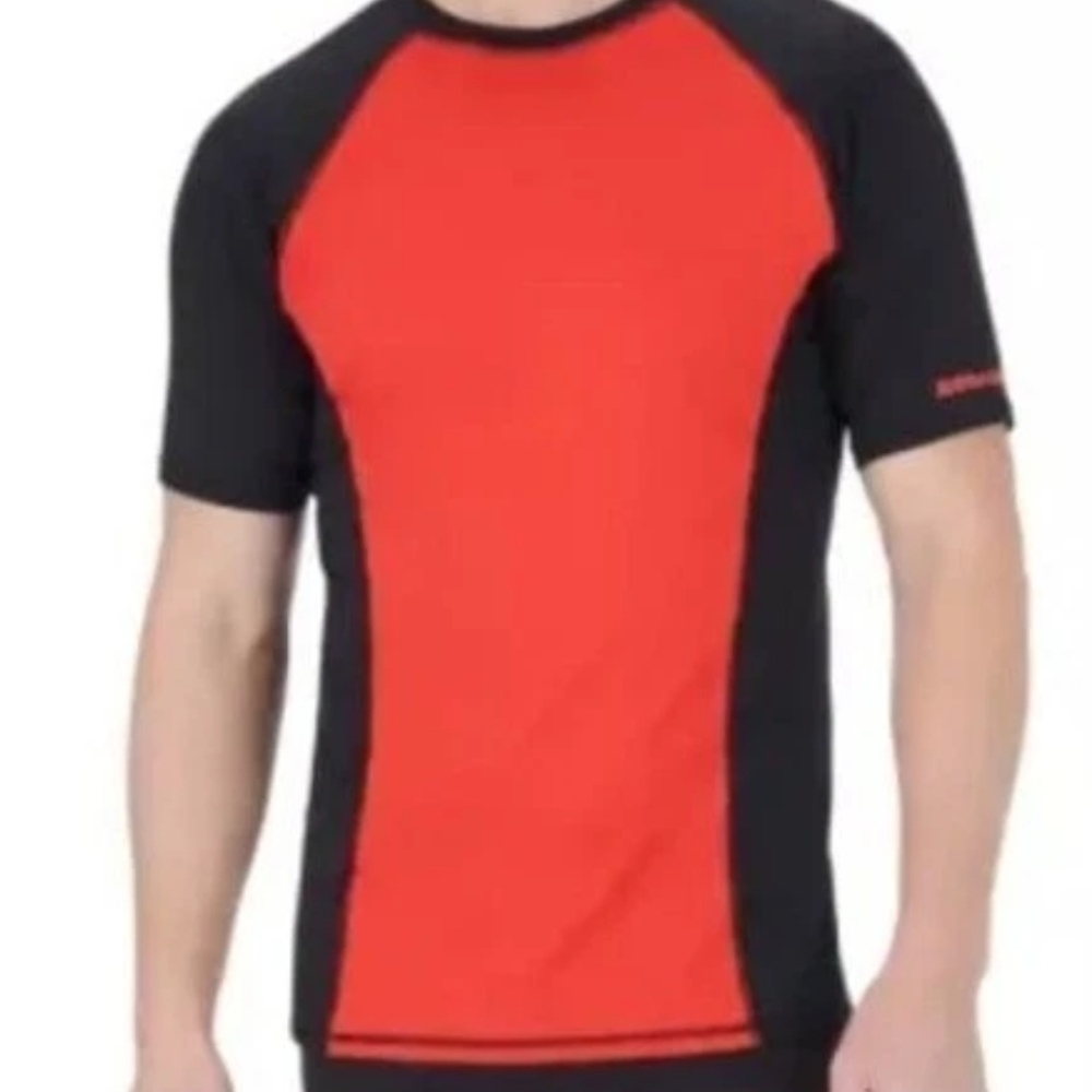 Red and Black Rash Guard Swimwear